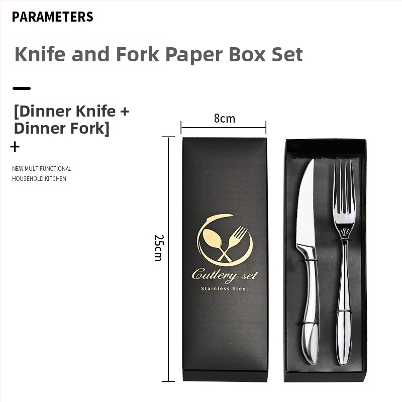 Set jedálneho príbora z nerezovej ocele 304 – nôž a vidlica na večeru, zrkadlové leštenie, minimalistický štýl, ručne vyrobené