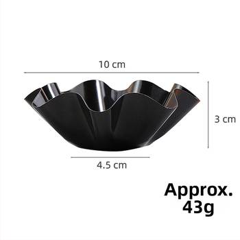 Forma na pečenie s tvarom kvetu z karbónovej ocele s protiprilepením, vhodná na vajíčkové tartové koláčiky, koláče, tortilly a ovocné koláče