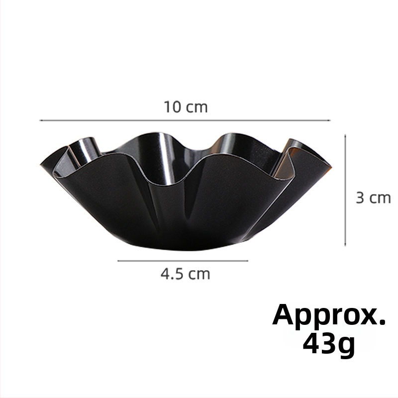 Forma na pečenie s tvarom kvetu z karbónovej ocele s protiprilepením, vhodná na vajíčkové tartové koláčiky, koláče, tortilly a ovocné koláče