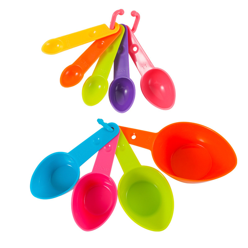 Set plastic de măsurare pentru coacere, 9 piese – cupe și linguri de măsurat