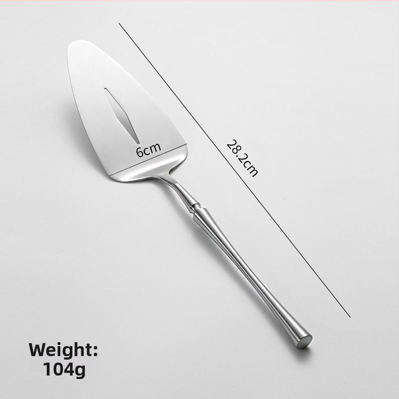 Trojuholníková lopatka na tortu, 304 nerezová oceľ, leštenie Hemp Wheel, moderný minimalistický štýl, jednofarebný vzor