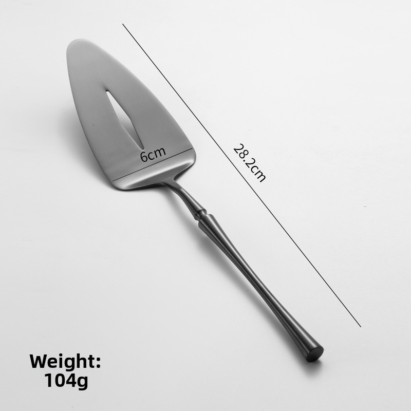 Trojuholníková lopatka na tortu, 304 nerezová oceľ, leštenie Hemp Wheel, moderný minimalistický štýl, jednofarebný vzor