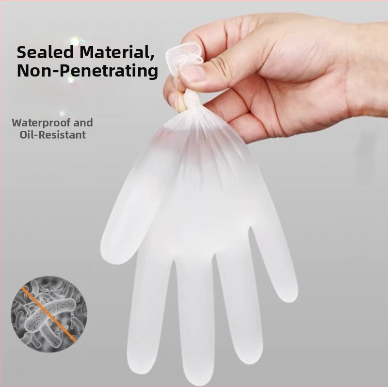 Vienreizējās lietošanas caurspīdīgi PVC cimdi skaistumkopšanas saloniem, piemēroti masāžai un muguras masāžai