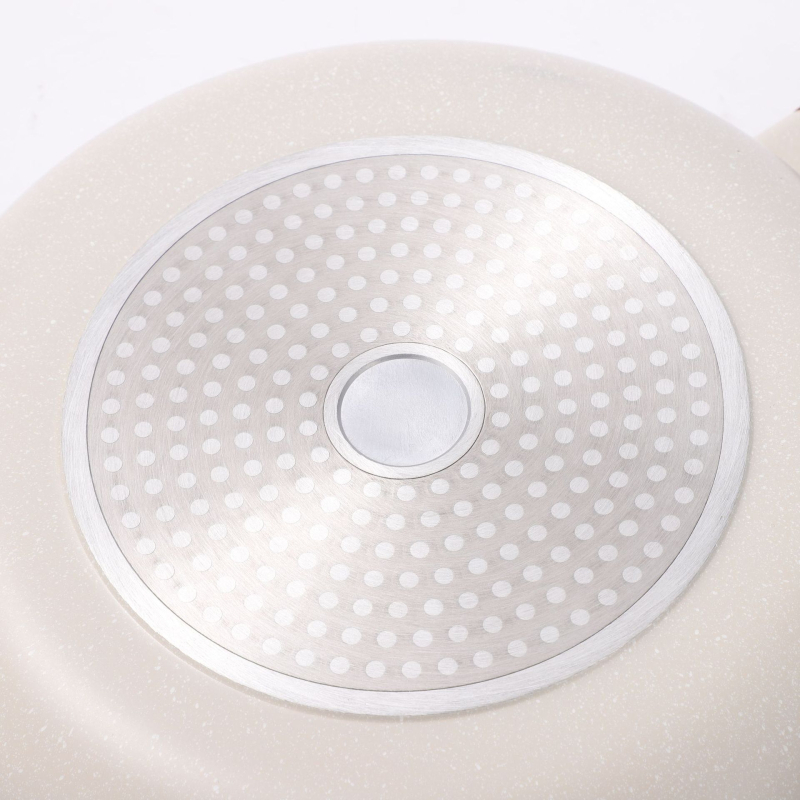 Wok z Maifanového kameňa, nepriľnavý povrch, hĺbka 9 cm, sklenené veko, model Maifan Stone Wok