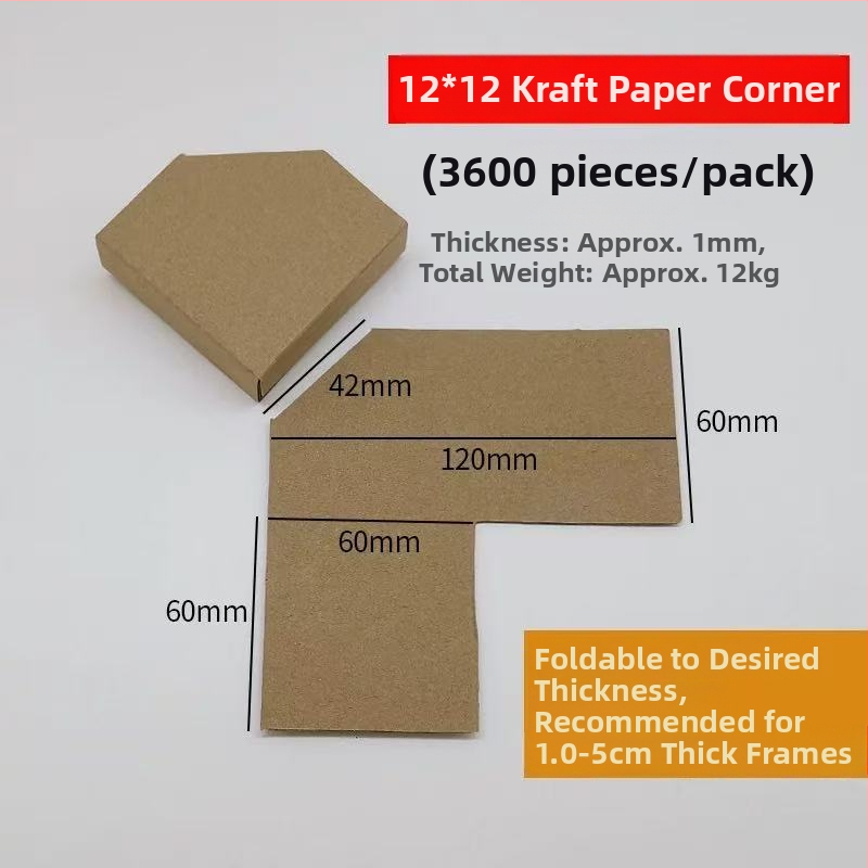 L-tvarovaný rohový ochranný z Kraft papiera – Jednodielny, Frame Creator