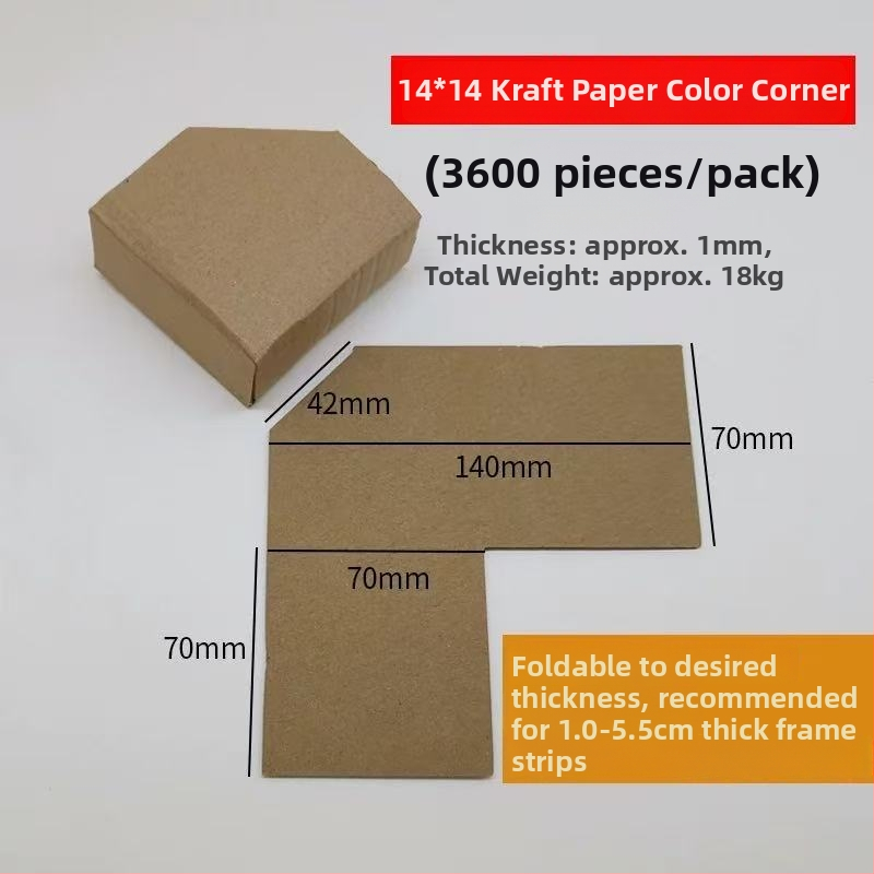 L-tvarovaný rohový ochranný z Kraft papiera – Jednodielny, Frame Creator