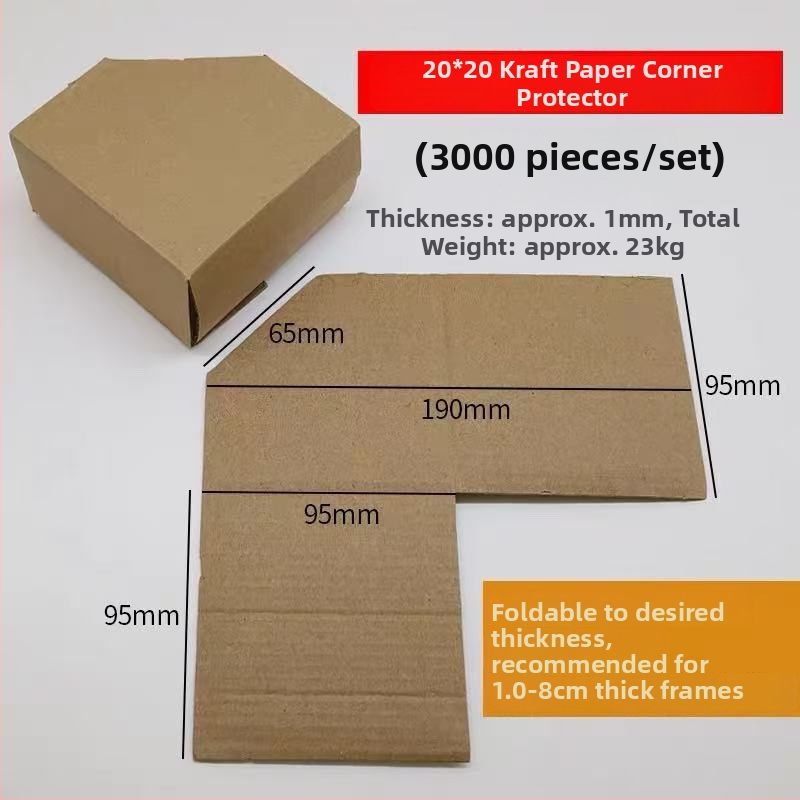L-tvarovaný rohový ochranný z Kraft papiera – Jednodielny, Frame Creator