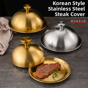 Nerezový poklop na hovädzie steaky, kruhový vyvýšený poklop na hrniec, model YX9112, značka Yuxiang