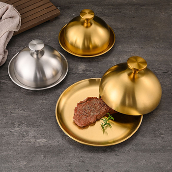 Nerezový poklop na hovädzie steaky, kruhový vyvýšený poklop na hrniec, model YX9112, značka Yuxiang