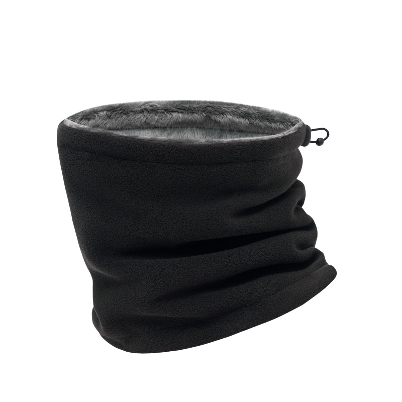 Maska na tvár na vonkajšiu jazdu na bicykli, dvojvrstvová s fleecovou podšívkou, polyester – vetruodolná, teplá, unisex