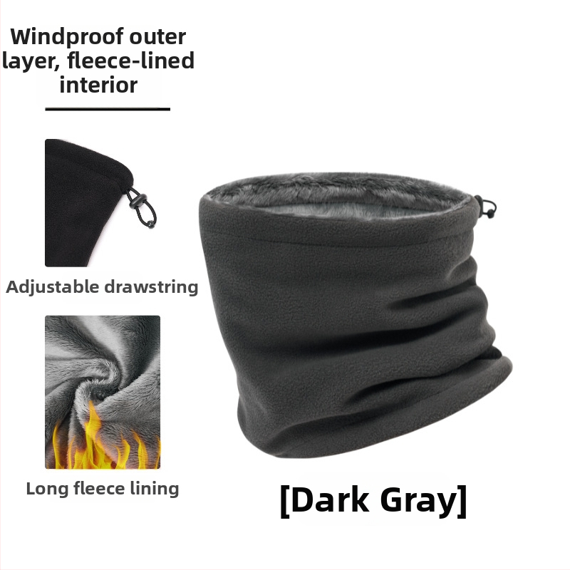 Maska na tvár na vonkajšiu jazdu na bicykli, dvojvrstvová s fleecovou podšívkou, polyester – vetruodolná, teplá, unisex