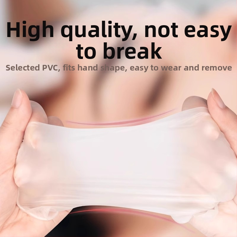 Jednorazové PVC rukavice pre kozmetický salón - vodotesné, vhodné pre masáže a tetovanie, na domáce aj profesionálne použitie