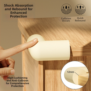 Father Shield penové rohové ochrany bezlepidla pre detské stoly a postele, pravouhlý tvar, balenie 100 kusov