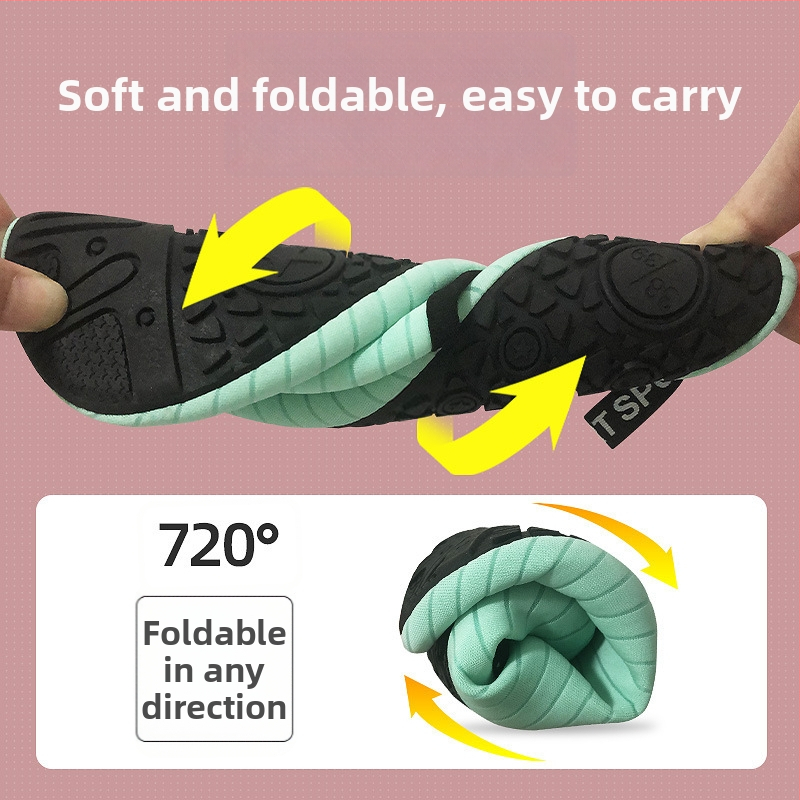 Vidaus fitneso bateliai – minkšta padas, lengvi, neslidūs, dryžuotas dizainas, tinka šokiui ir namų treniruotėms (Padas: natūralus kaučukas; Viršus: medvilnė; Vidinis: medvilnė; čiurnos aukštis: žemas)