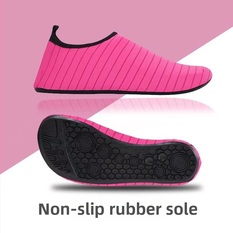 Παπούτσια εσωτερικού fitness – μαλακή σόλα, ελαφριά, αντιολισθητικά, ριγέ σχέδιο, κατάλληλα για χορό και γυμναστική στο σπίτι (Σόλα: φυσικός καουτσούκ; Άνω: βαμβάκι; Εσωτερικό: βαμβάκι; Ύψος αστραγάλης: χαμηλό)