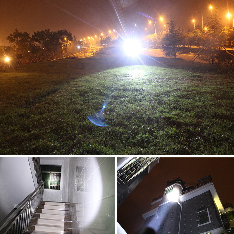 Lanternă LED, reîncărcabilă, corp din aliaj de aluminiu, baterie 2600mAh, putere 10W, rază 200–500 m