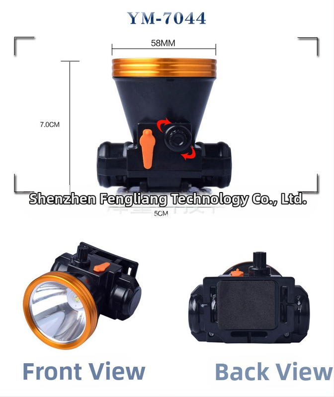 LED čelovka na rybolov, 25W, 3200mAh, nabíjateľná, dosah 200-500 m