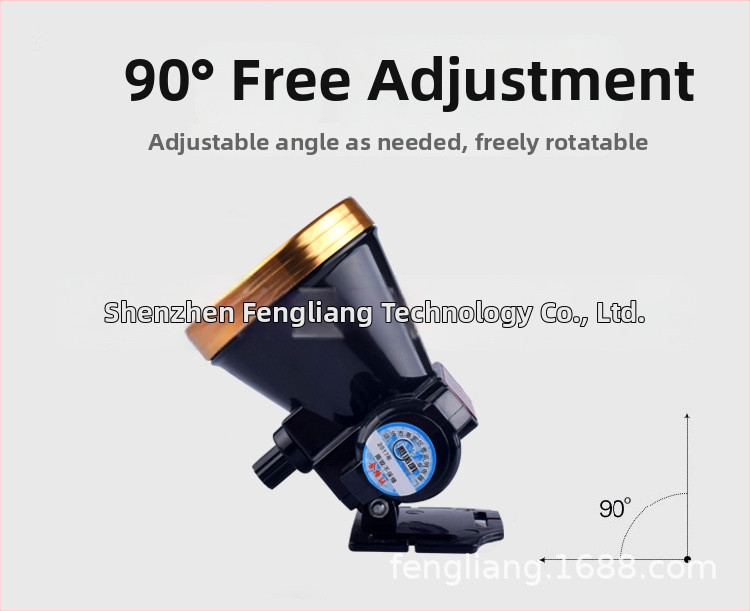 LED čelovka na rybolov, 25W, 3200mAh, nabíjateľná, dosah 200-500 m