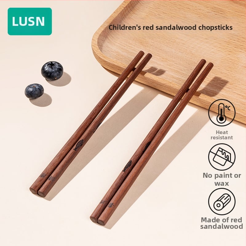 Παιδικά ξύλινα chopsticks για εκπαίδευση – μάρκα LUSN, υλικό: σανταλόξυλο, μοτίβο μονόχρωμο, κατάλληλα για παιδιά
