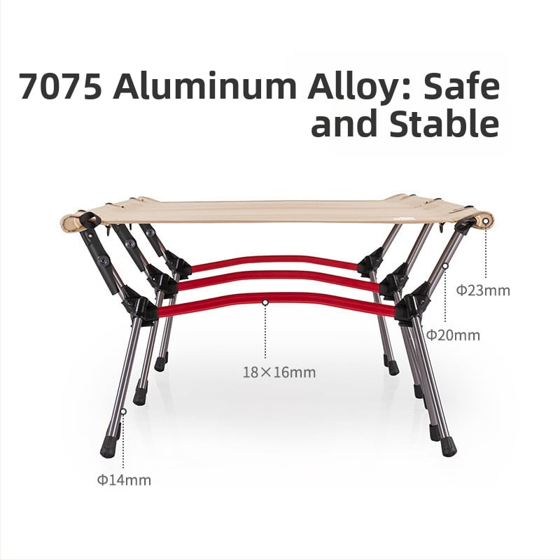 Starry vonkajšia zložiteľná kempingová posteľ s hliníkovým rámom, 2,8 kg, nosnosť 150 kg, povrch z 1000D plaid tkaniny