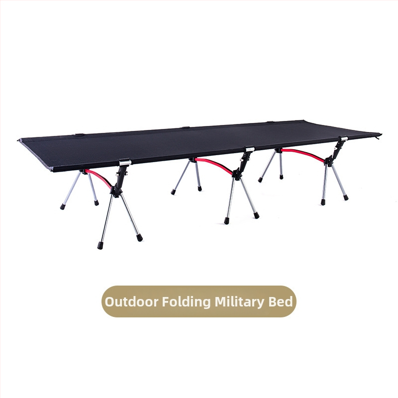 Starry vonkajšia zložiteľná kempingová posteľ s hliníkovým rámom, 2,8 kg, nosnosť 150 kg, povrch z 1000D plaid tkaniny