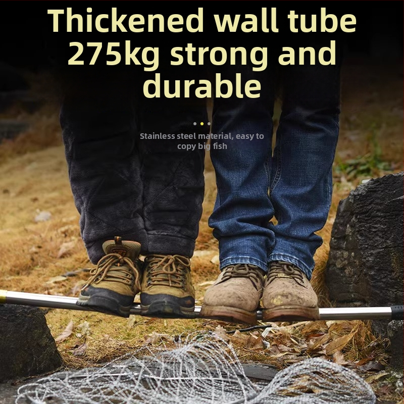 Nerūsējošā tērauda ultra ciets teleskopisks zvejas tīkla komplekts ar tīkla galvu DSHAJDI02