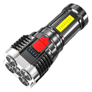 Lanternă LED pentru exterior — 100000 lumeni, reîncărcabilă, 5W, rază 100–200 m, multifuncțională