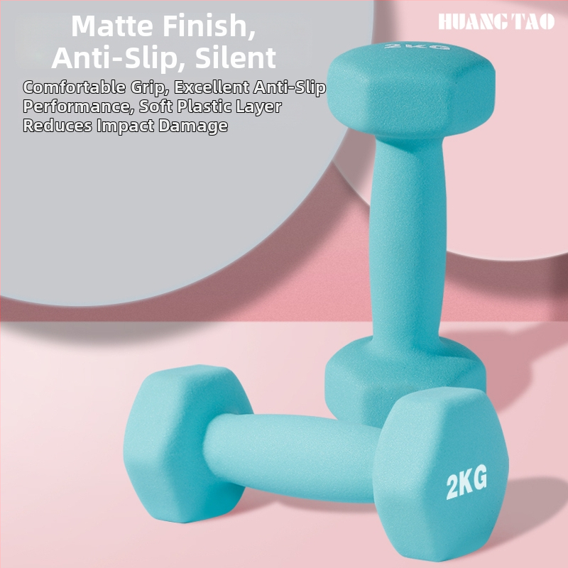 Royal Peach hantelis, EVA materiāls, heksagonāla forma, 1-5 kg, mājas fitnesam