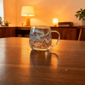 Γυάλινο φλυτζάνι με σχέδιο καρτούν, θερμοανθεκτικό, με λαβή, ευρωπαϊκού στυλ
