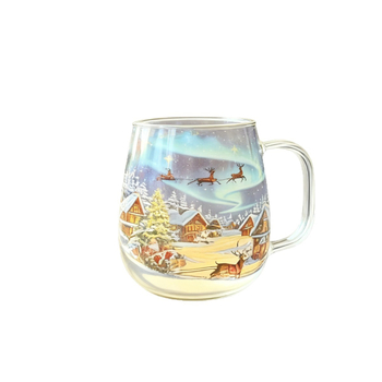 Γυάλινο φλυτζάνι με σχέδιο καρτούν, θερμοανθεκτικό, με λαβή, ευρωπαϊκού στυλ