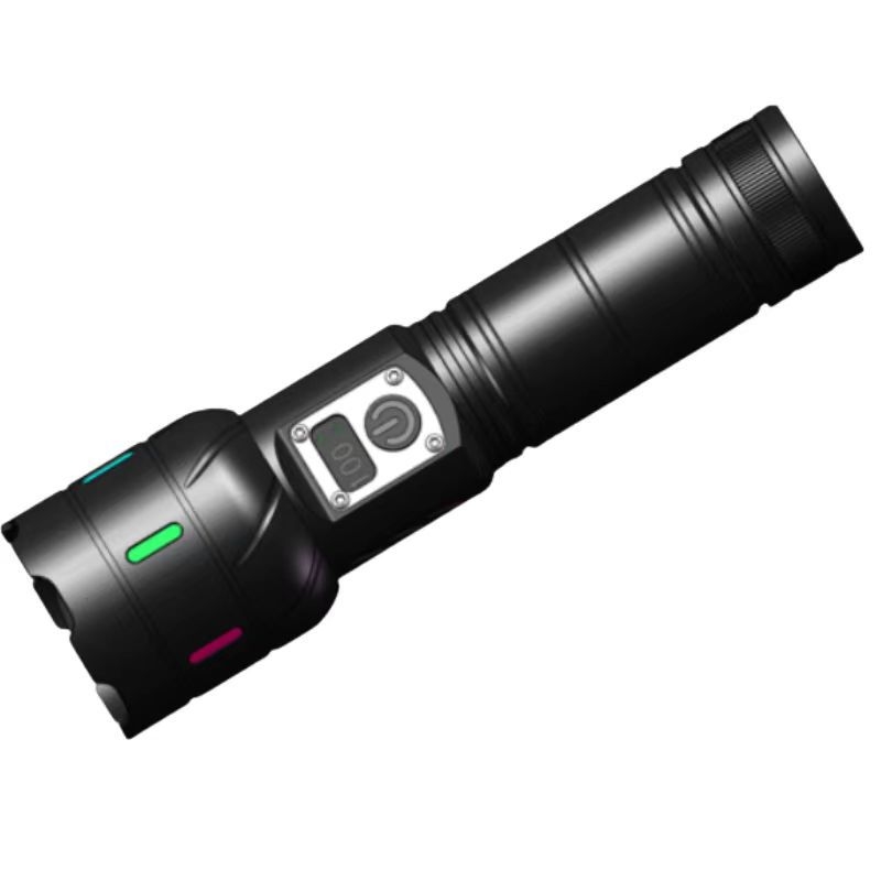 Lanternă LED Portabilă cu Încărcare Directă Type-C, Focalizare Reglabilă, Rază peste 500 m, Corp din Aliaj de Aluminiu, 20W