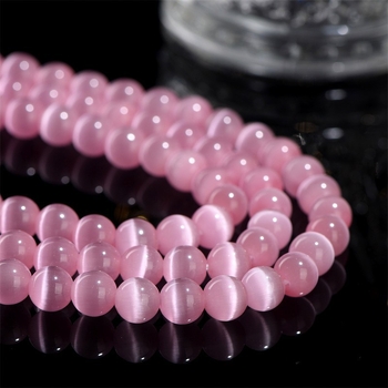 Ružičaste i plave perle mačjeg oka, kružne, za nakit, labave perle, 8 mm