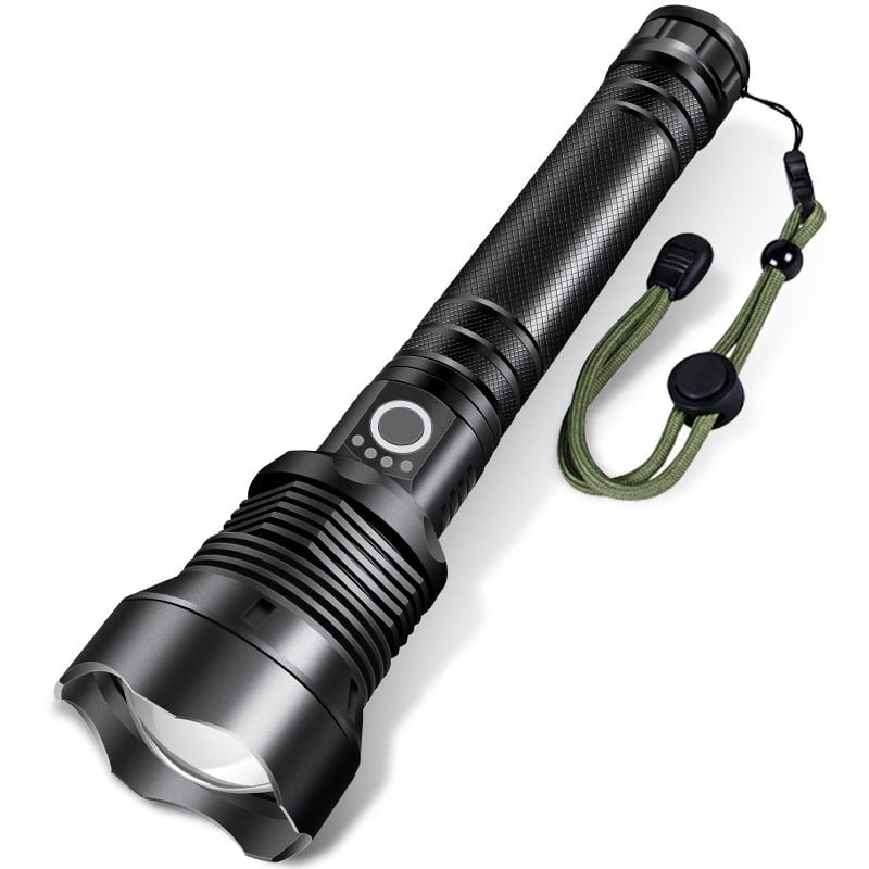 Eagle Eye P90 Quad-Core LED svjetiljka — ponovno punjiva, ručno napajanje, 20W, baterije 18650/26650, domet >500 m