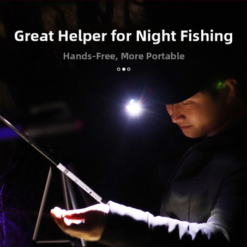 LED čelovka s klipom na klobúk a šiltom, nabíjateľná 3.7V, kapacita batérie 1200, ručné stlačenie napájanie