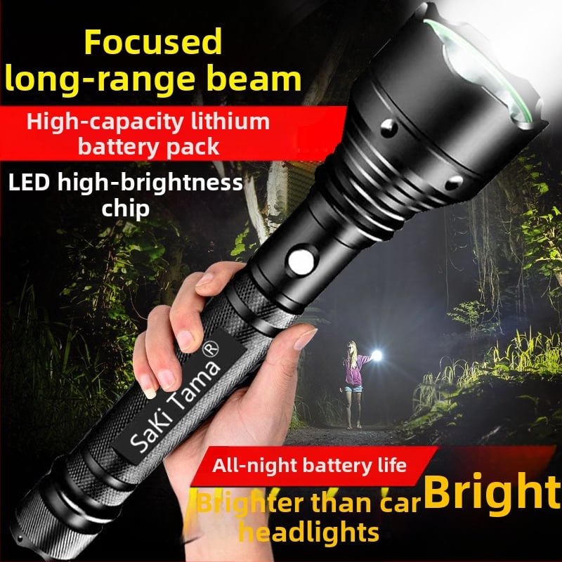 Ručná LED baterka – nabíjateľná, ultra jasná s dlhým dosahom, odolná voči výbuchom, 3-ročná záruka