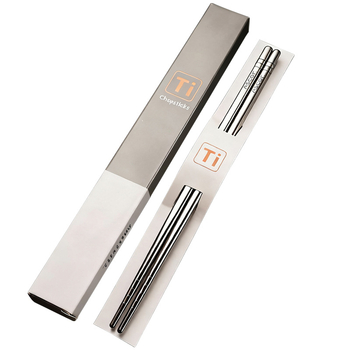 Ξυλάκια από τιτάνιο, αντιβακτηριακά και κατά της μούχλας, ανθεκτικά στη θερμότητα, ποιότητας τροφίμων, σετ 5 ζευγάρια