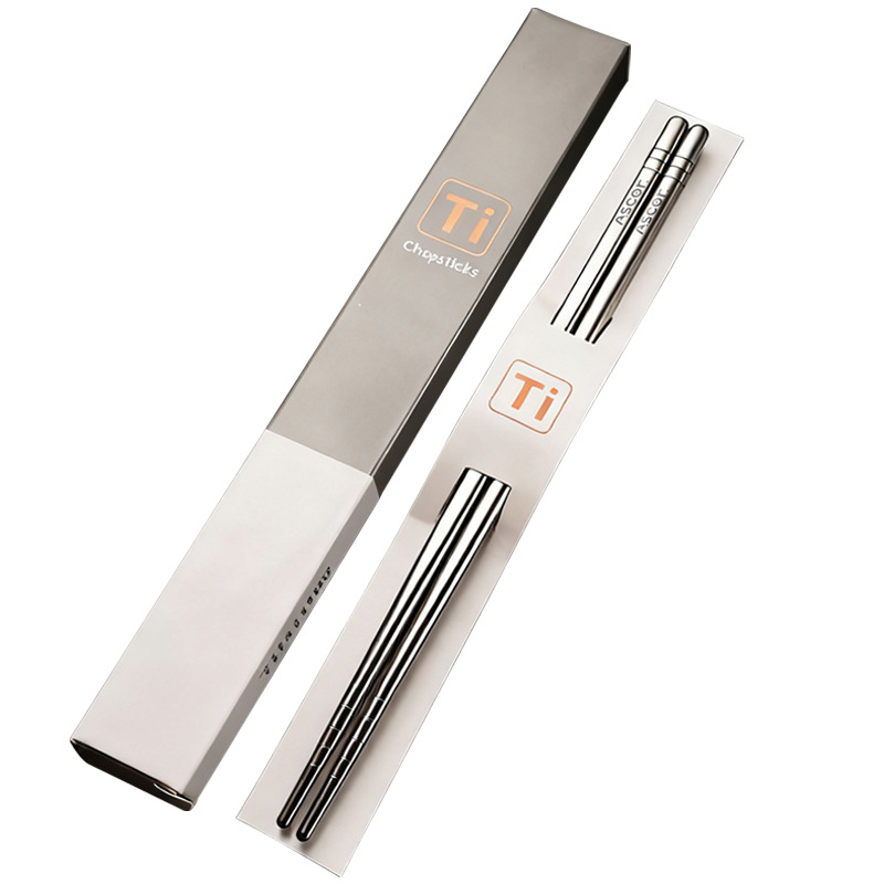 Ξυλάκια από τιτάνιο, αντιβακτηριακά και κατά της μούχλας, ανθεκτικά στη θερμότητα, ποιότητας τροφίμων, σετ 5 ζευγάρια