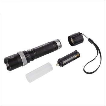 Aluminijska LED baterijska svjetiljka – punjiva, 3W, 5800mAh, 360° rotacija, uključen punjač, domet 100–200 m