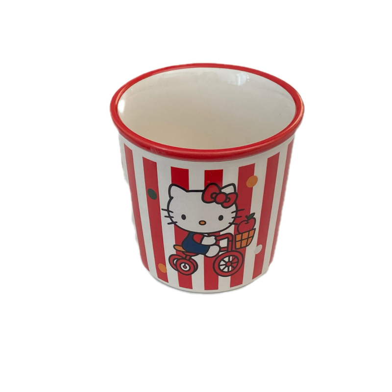 Keramický hrnček s karikatúrnym vzorom, valcovitý tvar, 350 g, pre páry