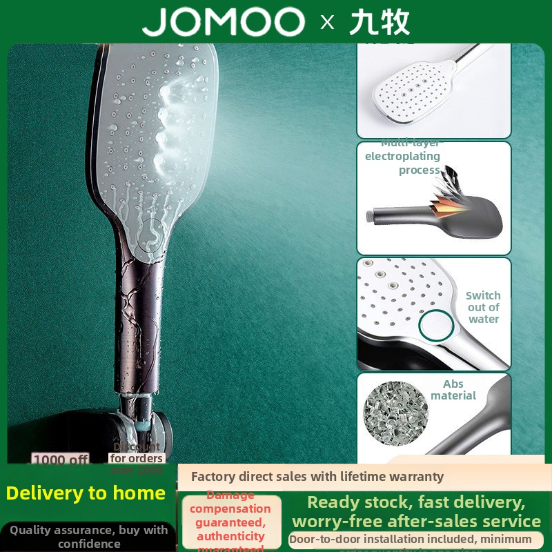 JOMOO King Hand Spray ručná sprcha hlavica – domáce použitie, kruhový tvar, plast, elektroplating povrchová úprava, moderný minimalistický štýl