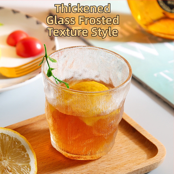 Κύπελλο από γυαλί soda-lime, Glacier μοτίβο, μονότοιχο, στρογγυλό, χωρίς λαβή