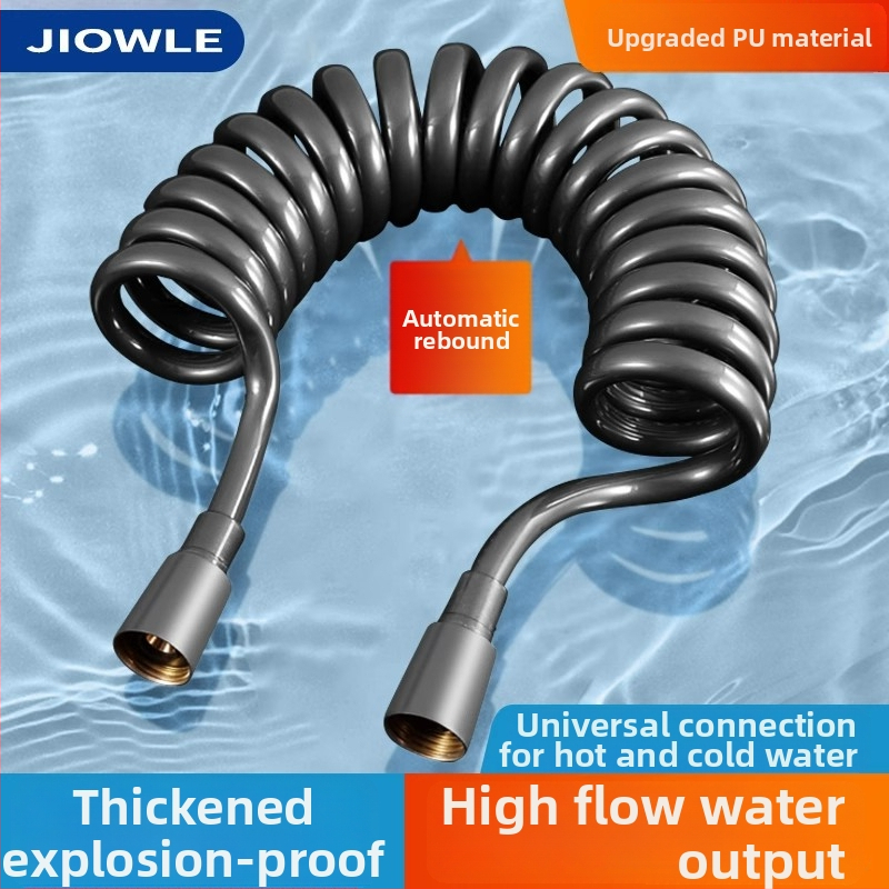 Teleskopická hadica pre WC sprchovanie, univerzálne použitie s bidetom a sprchou, s pružinovým trubovým rozšírením