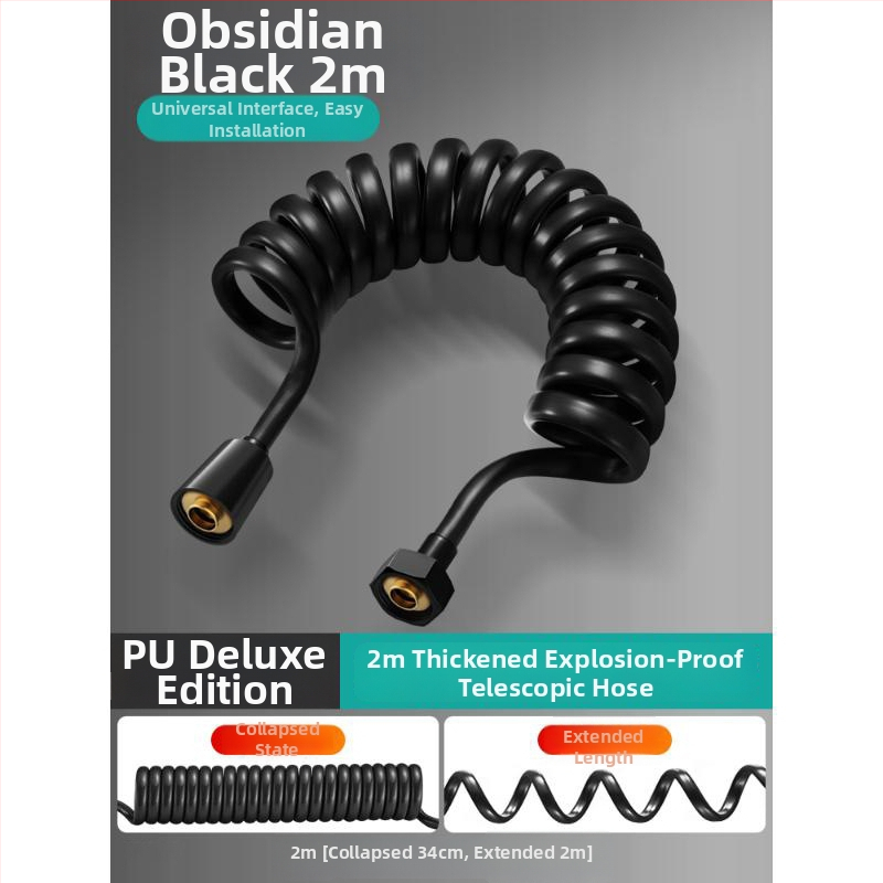 Teleskopická hadica pre WC sprchovanie, univerzálne použitie s bidetom a sprchou, s pružinovým trubovým rozšírením