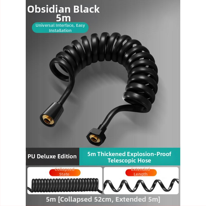 Teleskopická hadica pre WC sprchovanie, univerzálne použitie s bidetom a sprchou, s pružinovým trubovým rozšírením