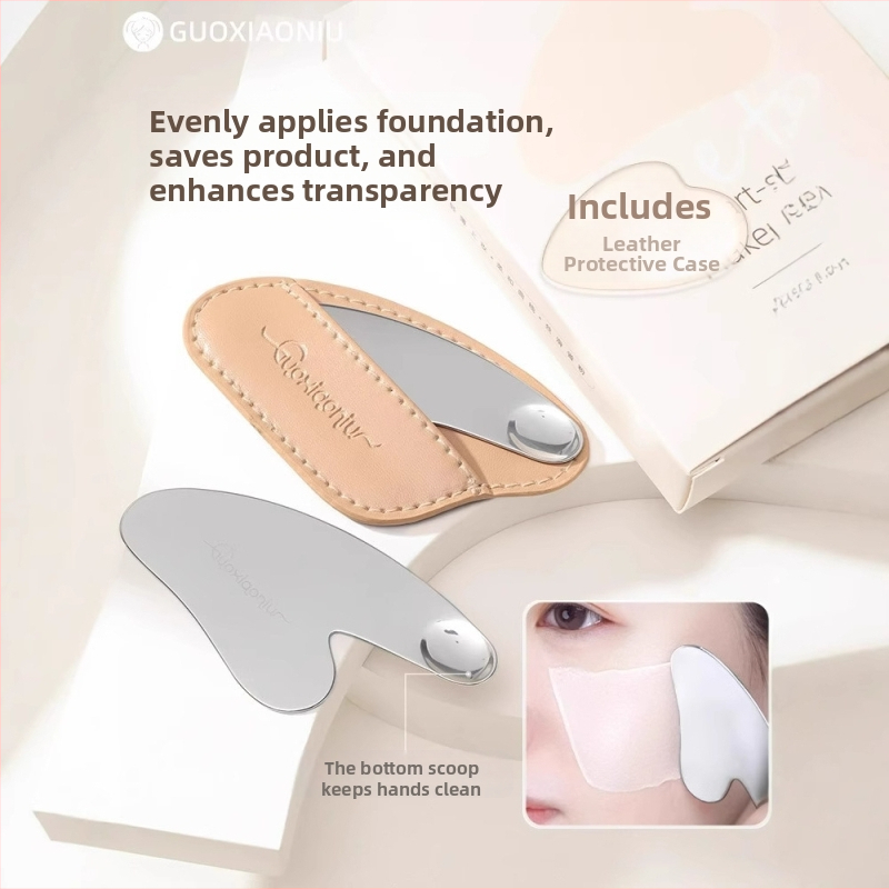 Guoxiaoniu špachtľa na bázu s tvarom srdca, nerezová oceľ, dvojstranný nástroj na nanášanie a zoškrabanie