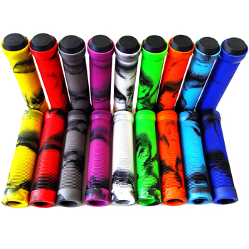 Двойка гумирани ръкохватки за планински велосипед — антихлъзгави, ударопоглъщащи, материал гума