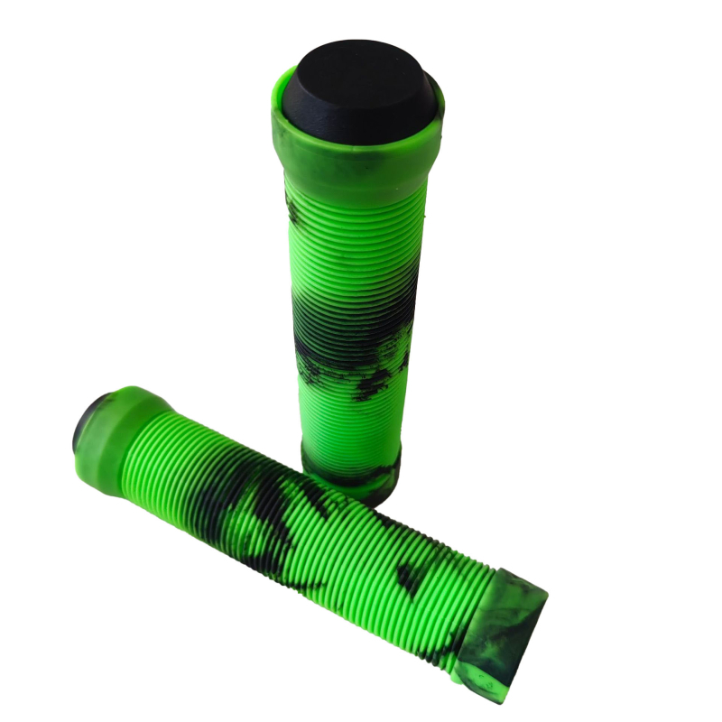 Двойка гумирани ръкохватки за планински велосипед — антихлъзгави, ударопоглъщащи, материал гума