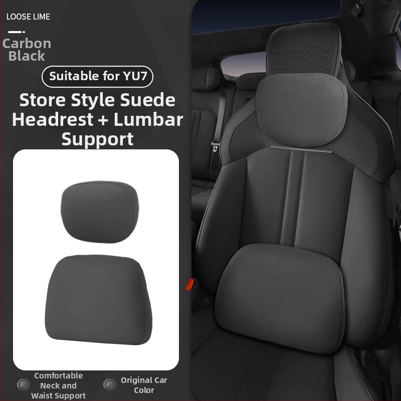 Automobiļu magnētiskais galvas balsts ar muguras lejasdaļas atbalstu — universāla uzstādīšana, visu sezonu lietošanai, ārējais materiāls kokvilna, pildījums sintētiskās šķiedras