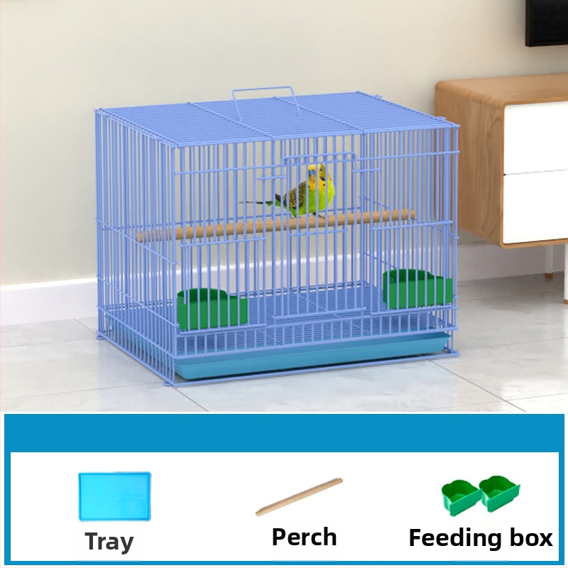 Метална клетка за птици с декорация от копринени цветя | модел KIP26156515