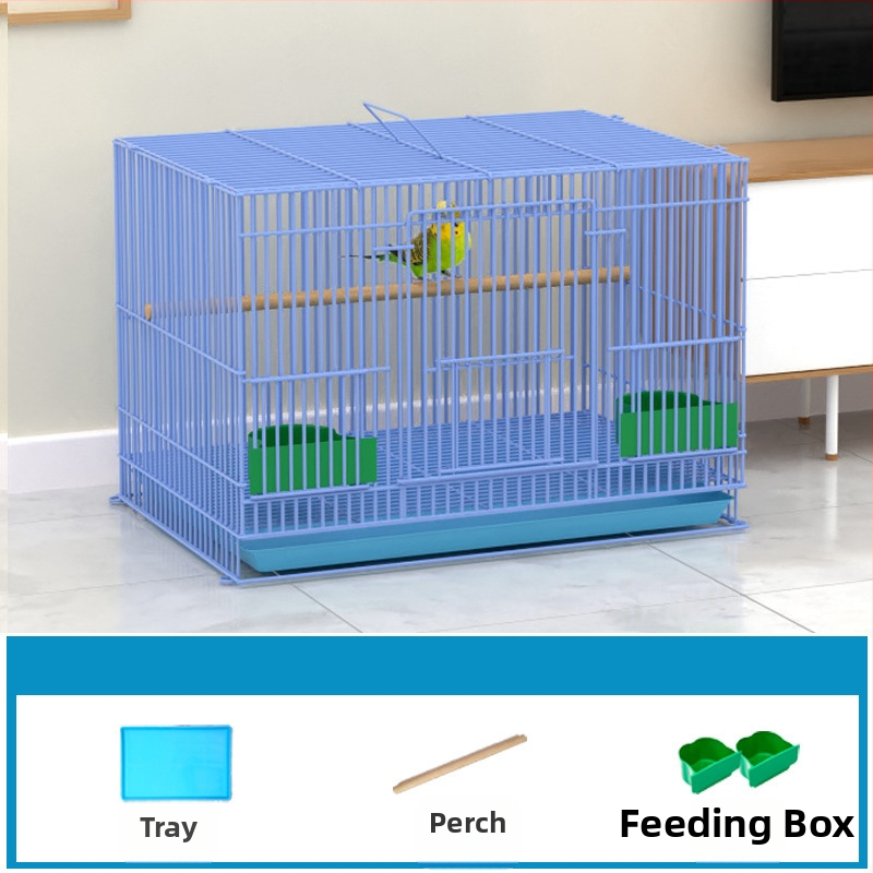 Метална клетка за птици с декорация от копринени цветя | модел KIP26156515